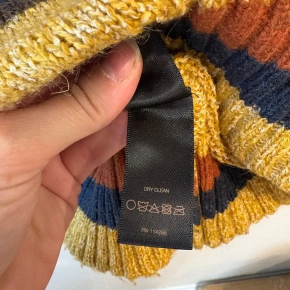 Frye Striped Multicolor Mock neck Sweater - Picture 6 of 7